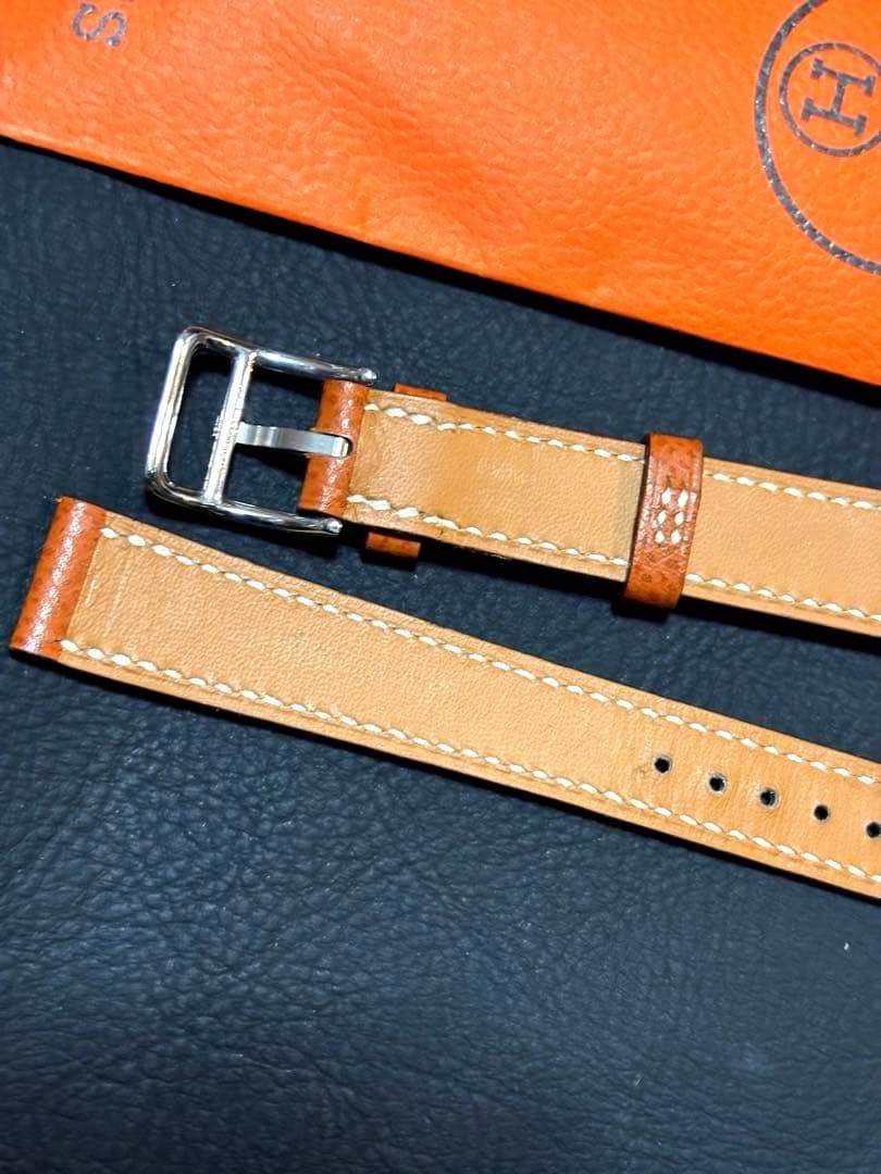 未使用　HERMES 時計　H ウォッチ　ベルト　レザー　ブラウン