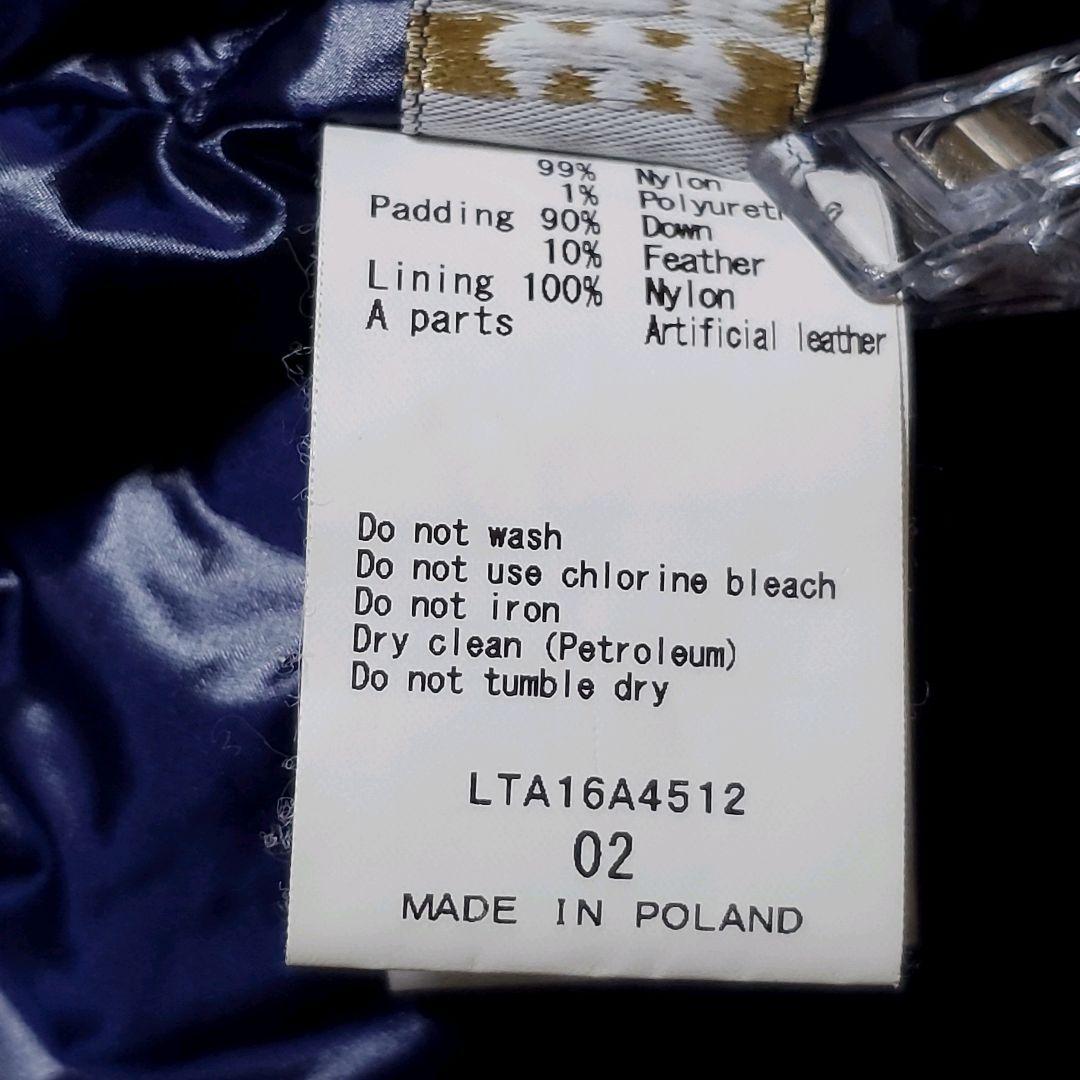 タトラス　ダウン　トレンチコート　ジャケット　ショート丈　ベルト　ブルー　2