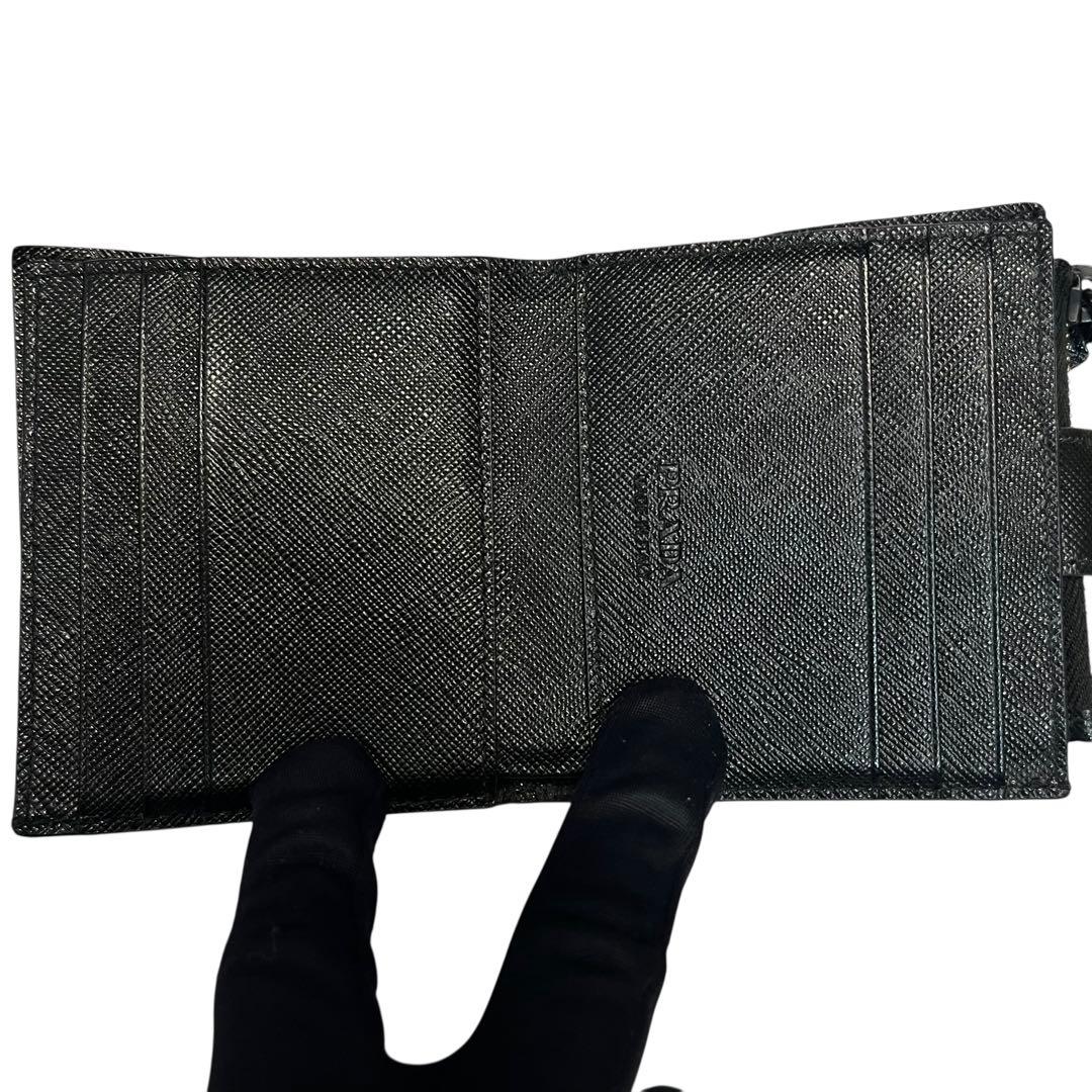 希少✨プラダ ２つ折り財布 カード入れ サフィアーノレザー マルチカラー