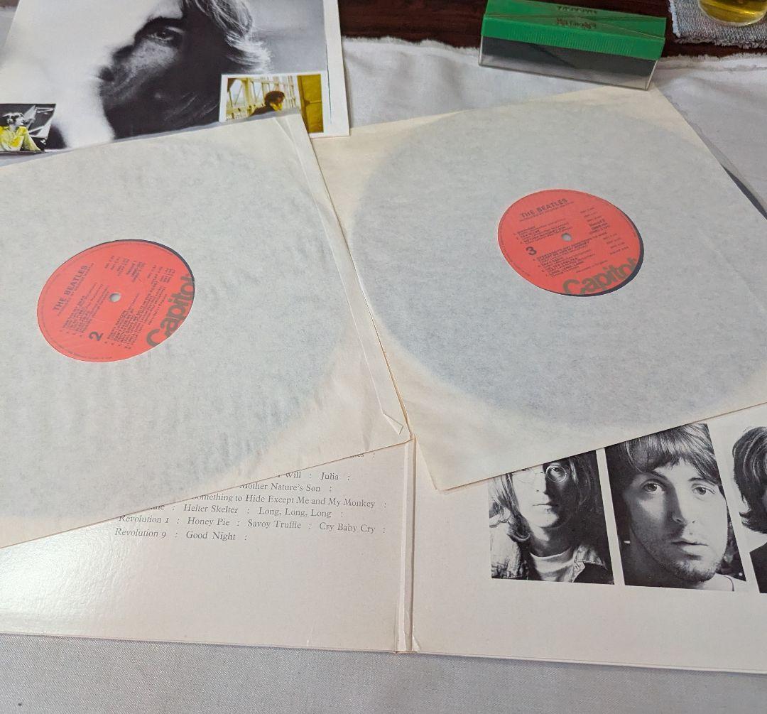 【豪華付属品完備】ビートルズ ホワイトアルバム US盤 LPレコード 2枚組