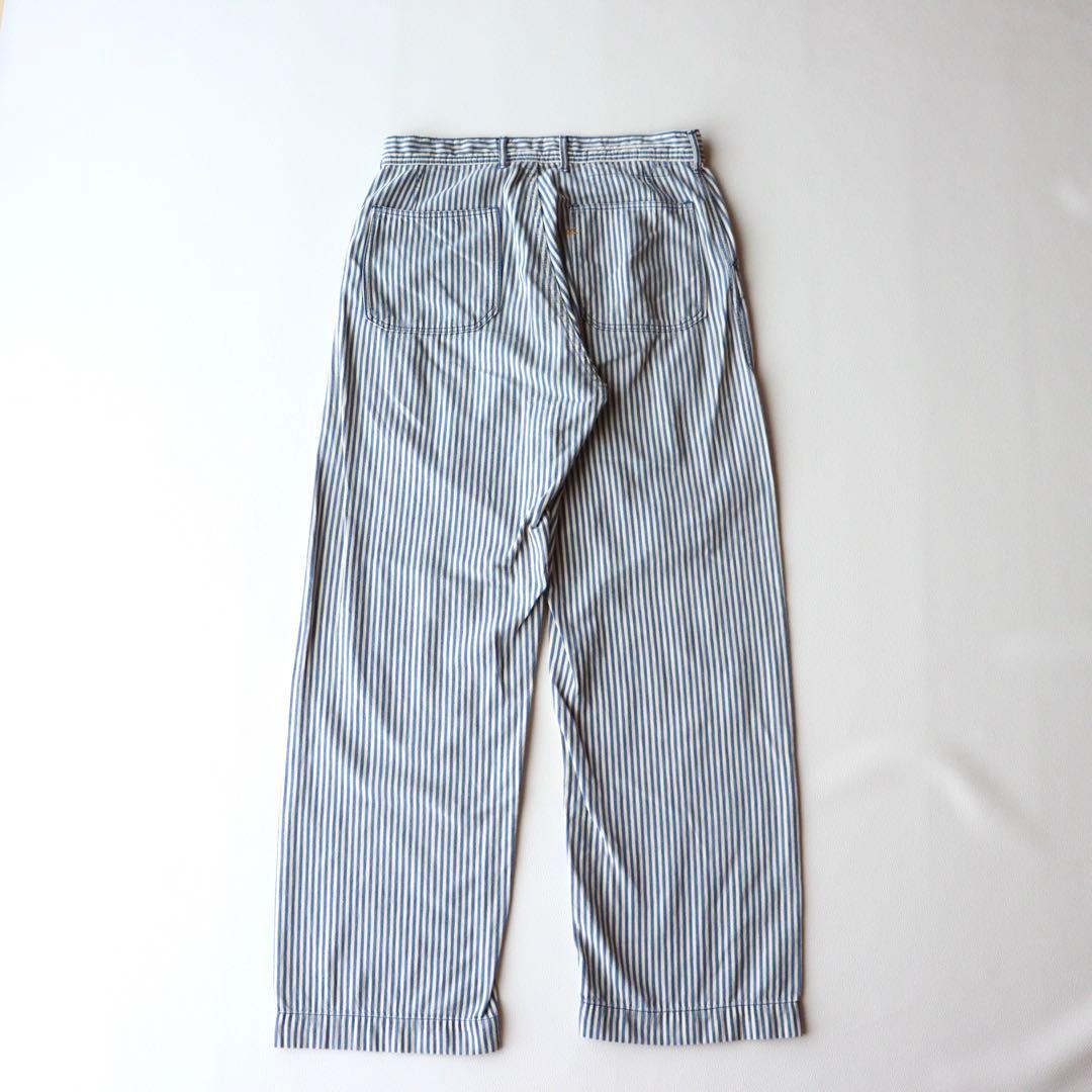 5292【極美品】45R　ヒッコリーパンツ 　ストライプ　ワークパンツ
