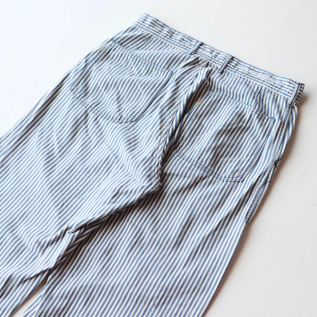 5292【極美品】45R　ヒッコリーパンツ 　ストライプ　ワークパンツ