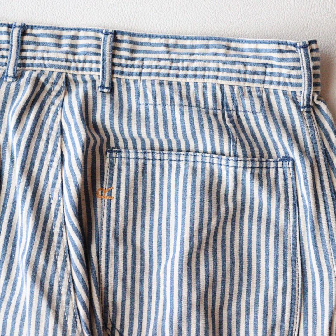 5292【極美品】45R　ヒッコリーパンツ 　ストライプ　ワークパンツ