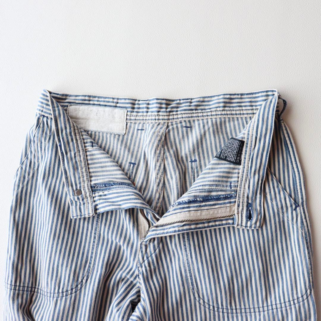 5292【極美品】45R　ヒッコリーパンツ 　ストライプ　ワークパンツ