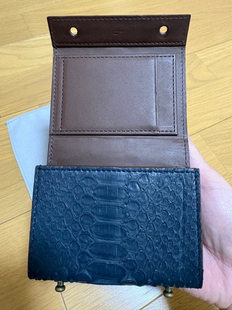 m+エムピウ millefoglie P25ミッレフォッリエ パイソン ネイビー