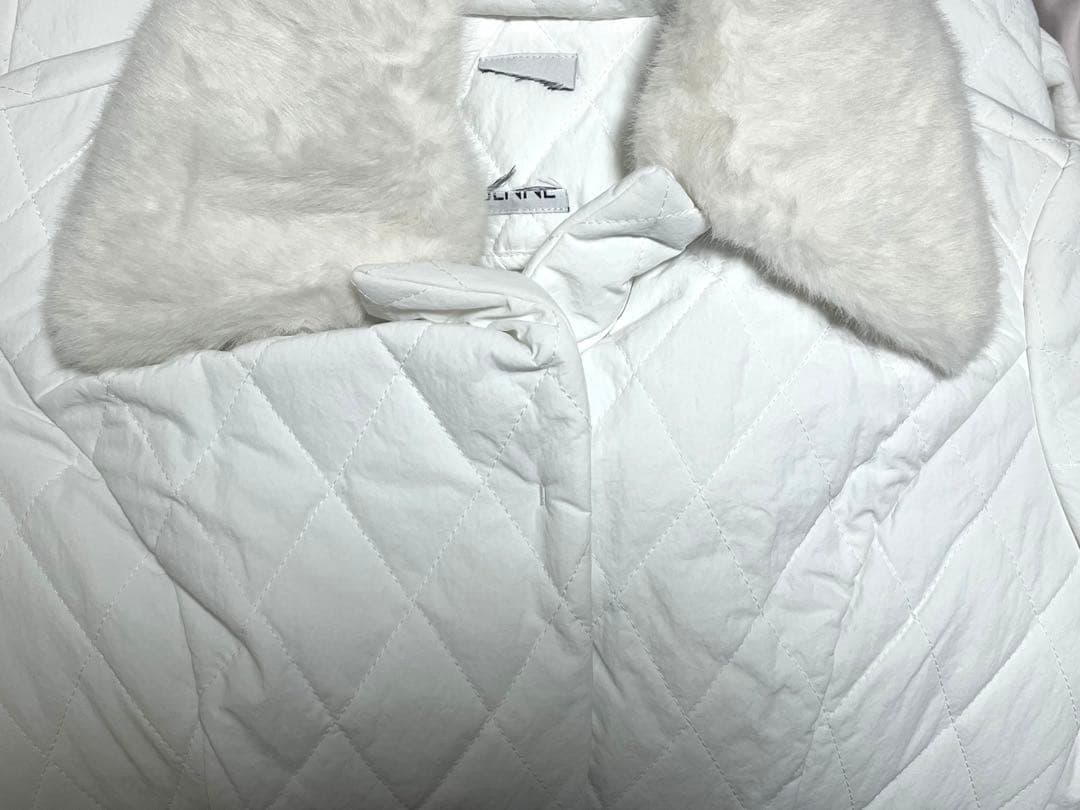 新品未使用　機能綿キルティングドレスロングコートS ホワイト　jenne