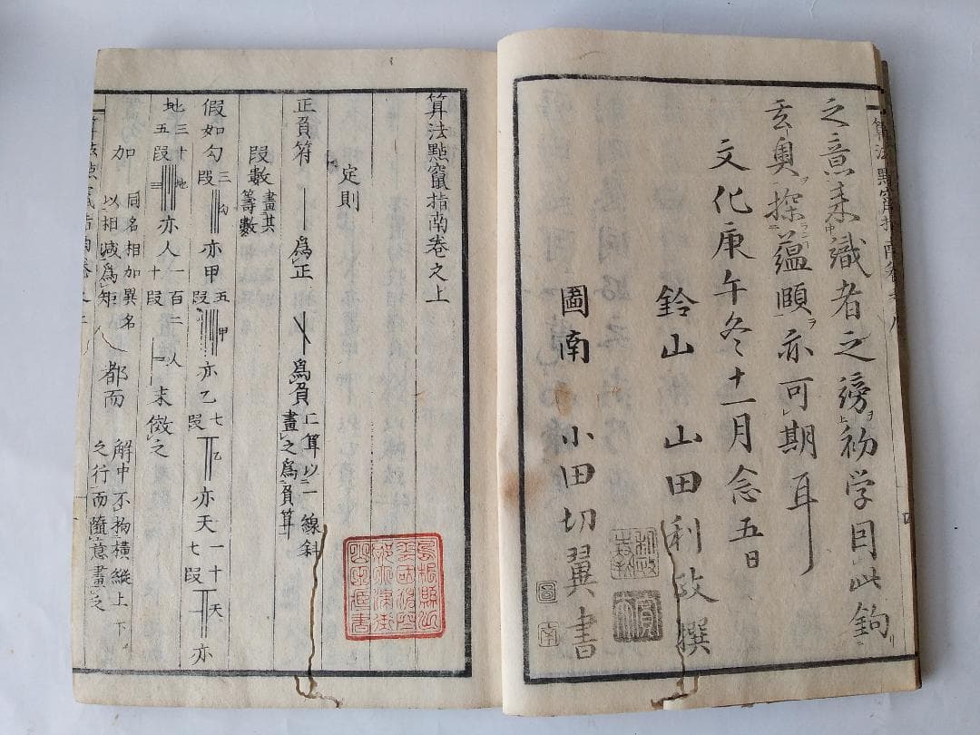 『 算法点鼠指南 上中下全3冊 』大原金杉門人編 書林 天保6年 再刻 です。