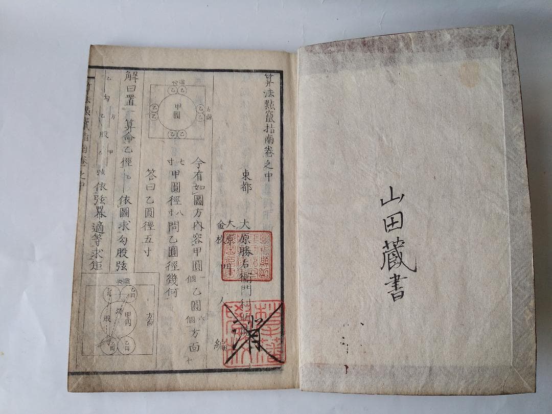 『 算法点鼠指南 上中下全3冊 』大原金杉門人編 書林 天保6年 再刻 です。