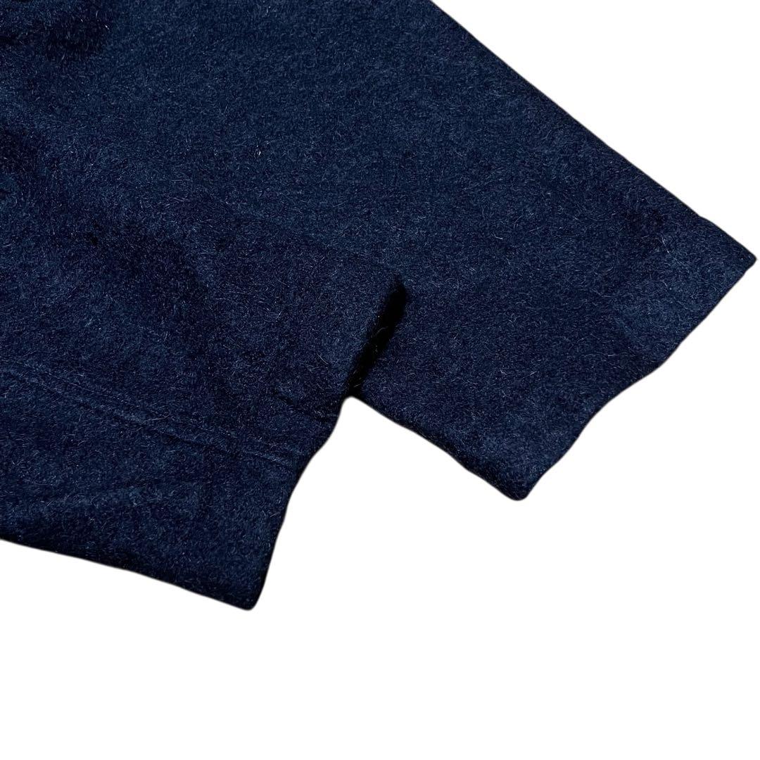 ジョルジオアルマーニ 黒ラベル モヘヤ コート　M 紺