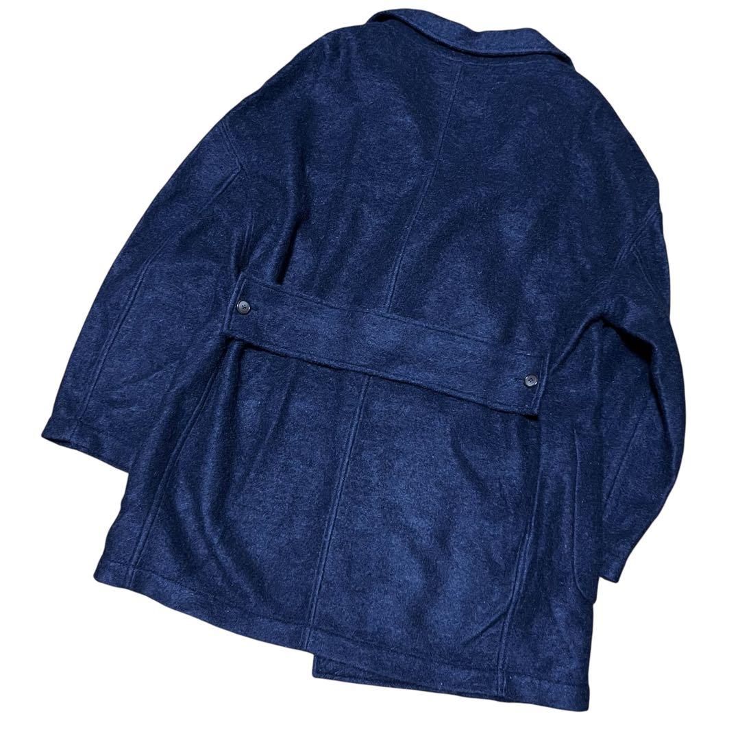 ジョルジオアルマーニ 黒ラベル モヘヤ コート　M 紺