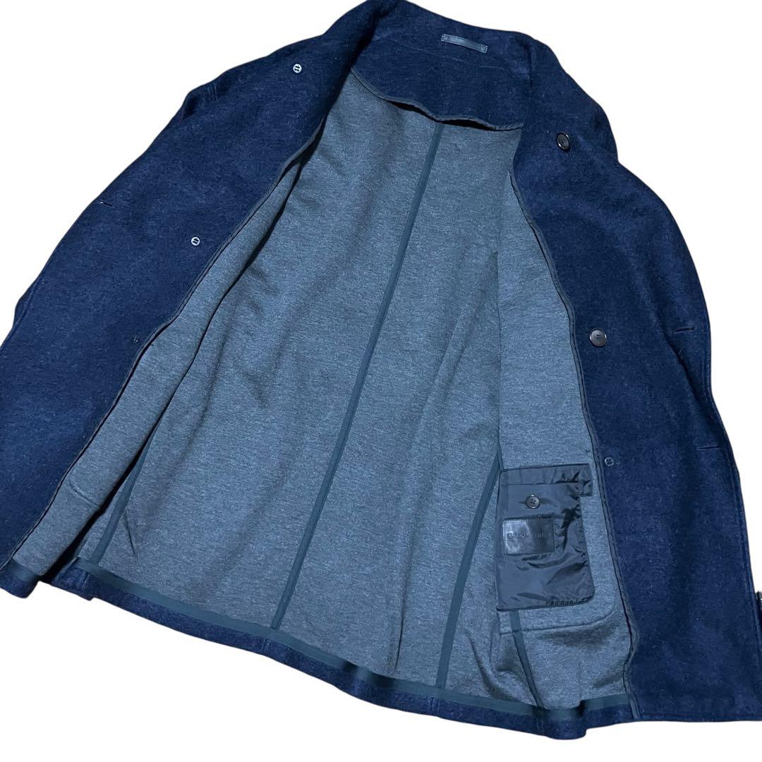 ジョルジオアルマーニ 黒ラベル モヘヤ コート　M 紺