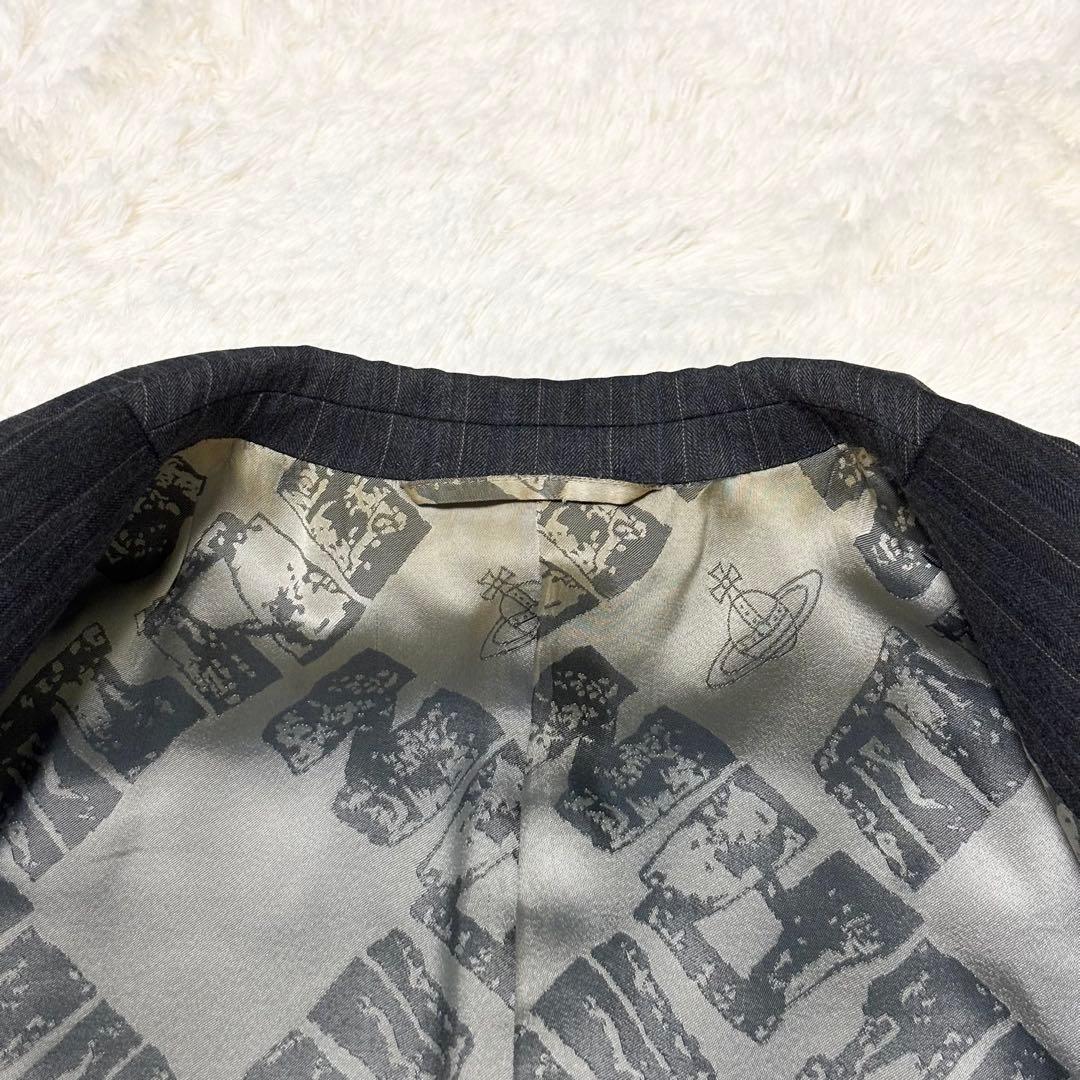 ヴィヴィアンウエストウッドマン　セットアップ　44 総柄　グレー　オーブボタン