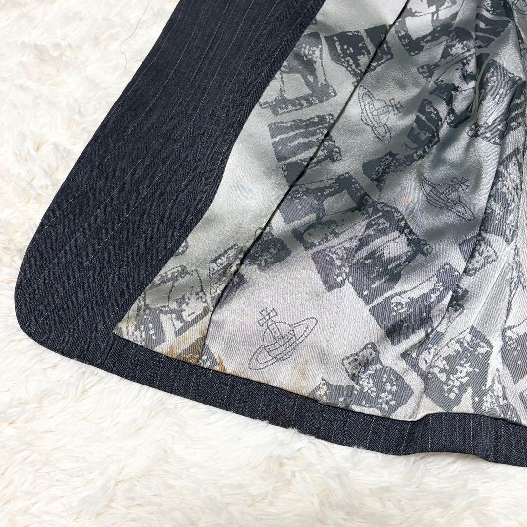 ヴィヴィアンウエストウッドマン　セットアップ　44 総柄　グレー　オーブボタン