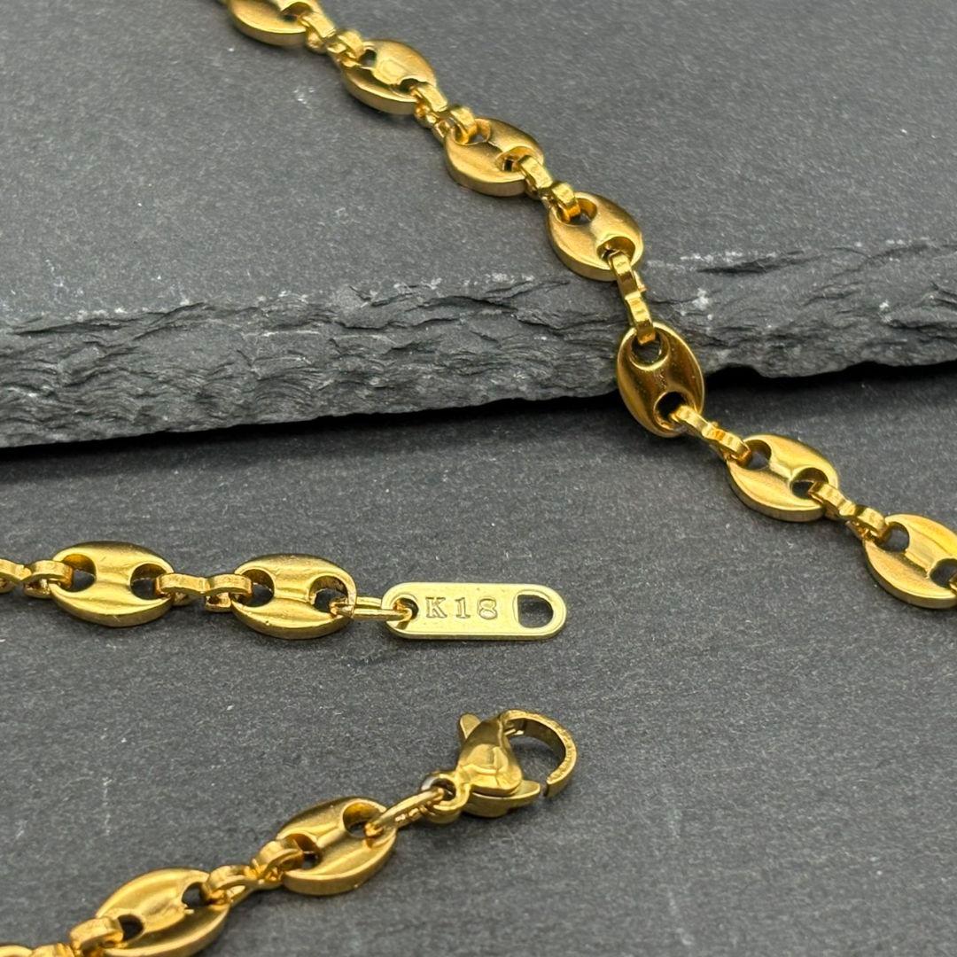 最高級 ヴィンテージ k18 ゴールド チェーン シンプル ネックレス 18金