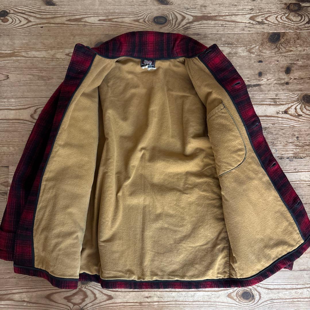 WoolRichウール混合 赤黒チェックジャケット