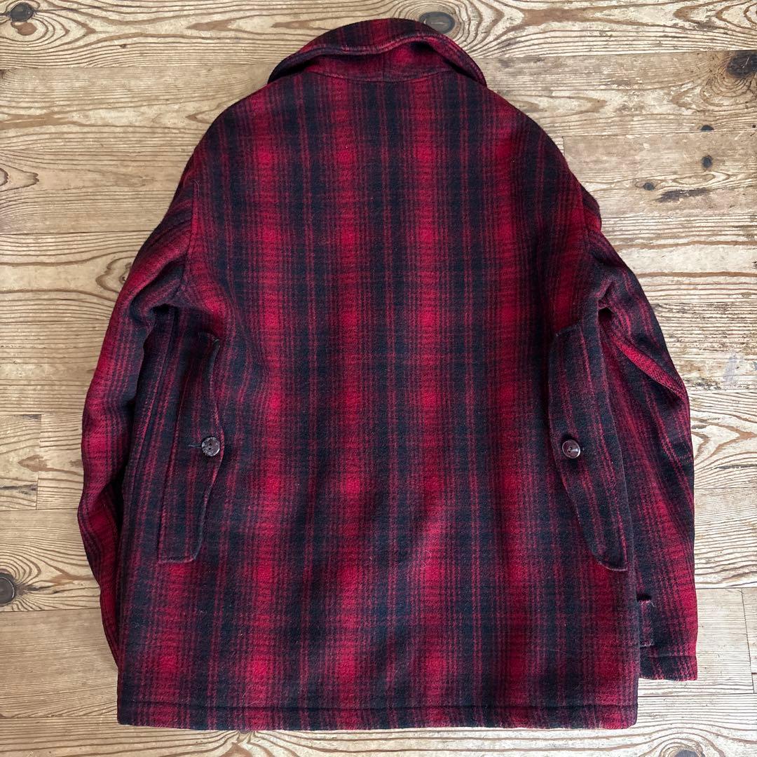 WoolRichウール混合 赤黒チェックジャケット