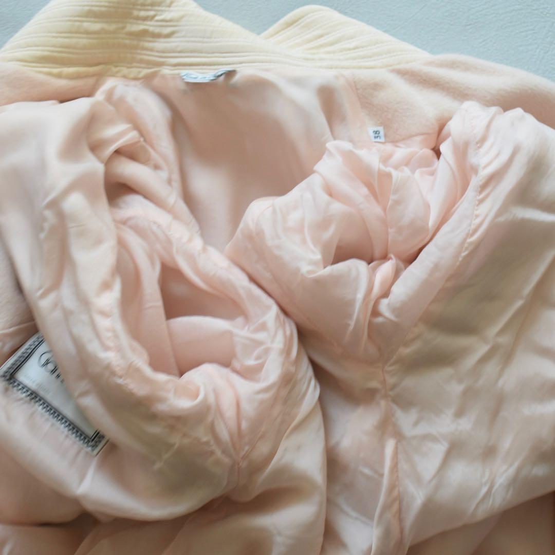 Gianni Versace ウールシルク 起毛オーバーサイズコート 淡色 38