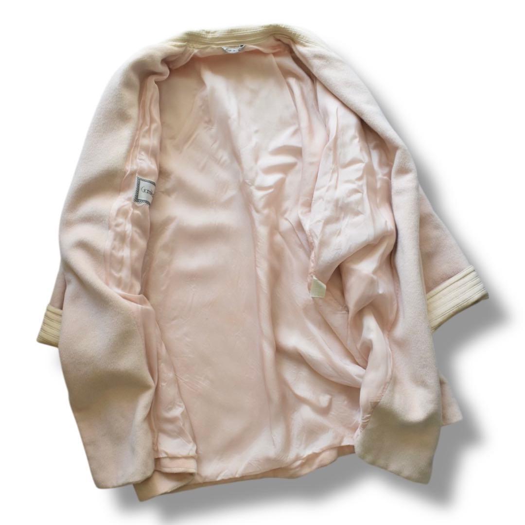 Gianni Versace ウールシルク 起毛オーバーサイズコート 淡色 38