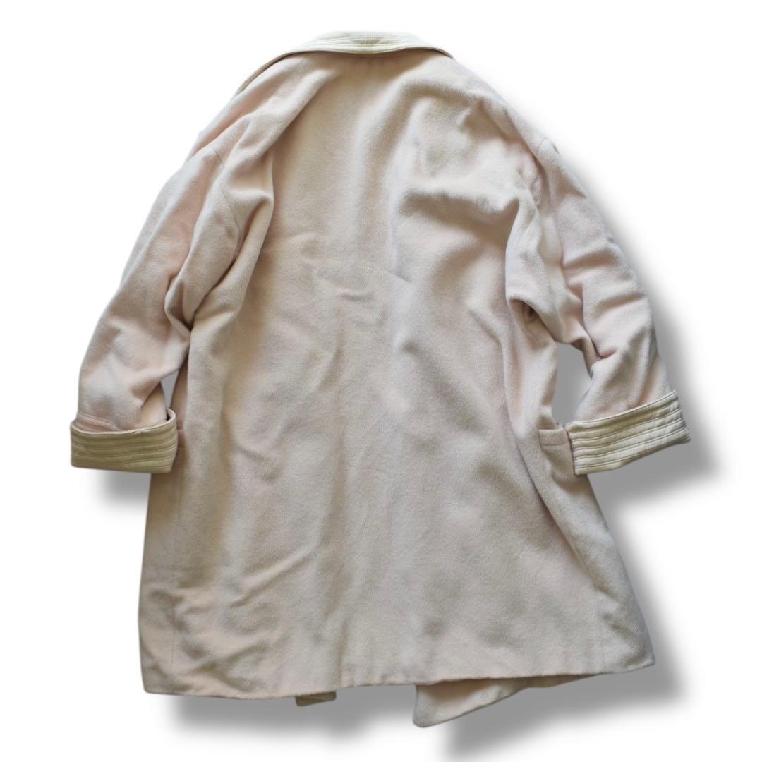 Gianni Versace ウールシルク 起毛オーバーサイズコート 淡色 38
