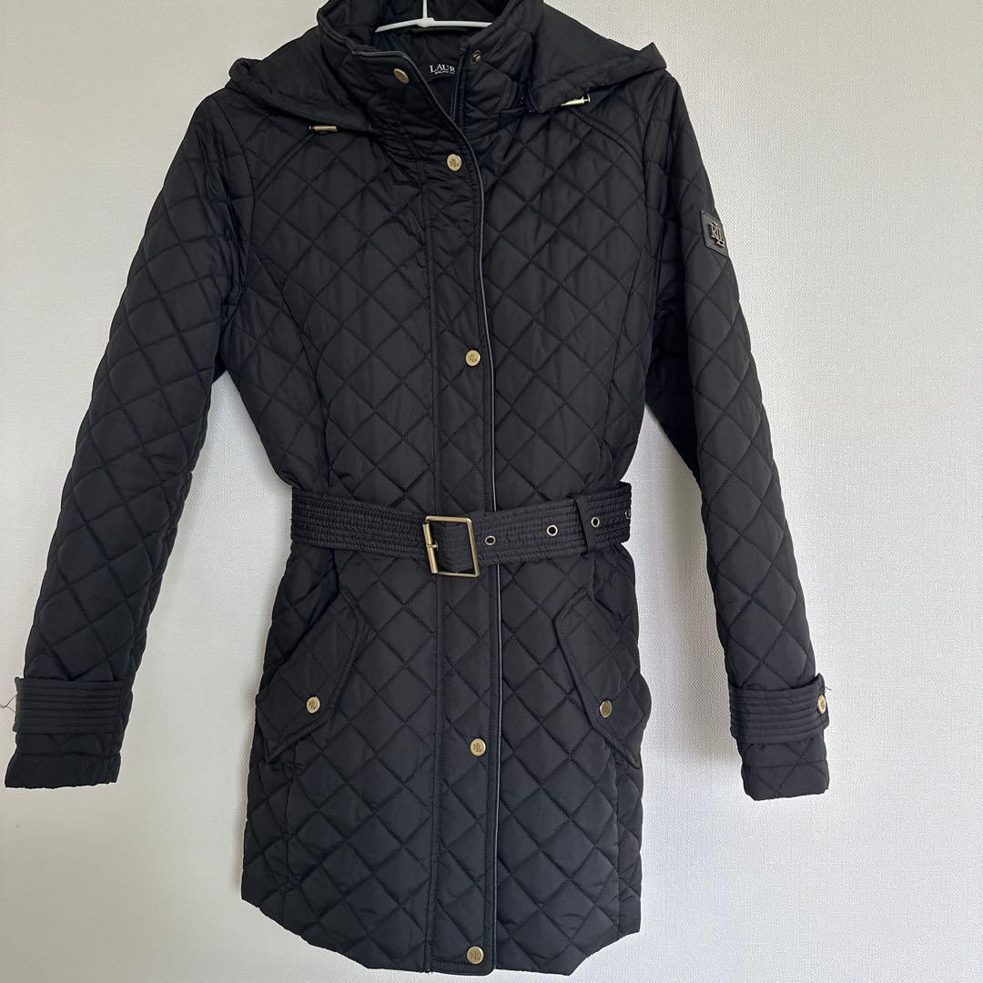 ラルフローレン フード付きキルティングコート
