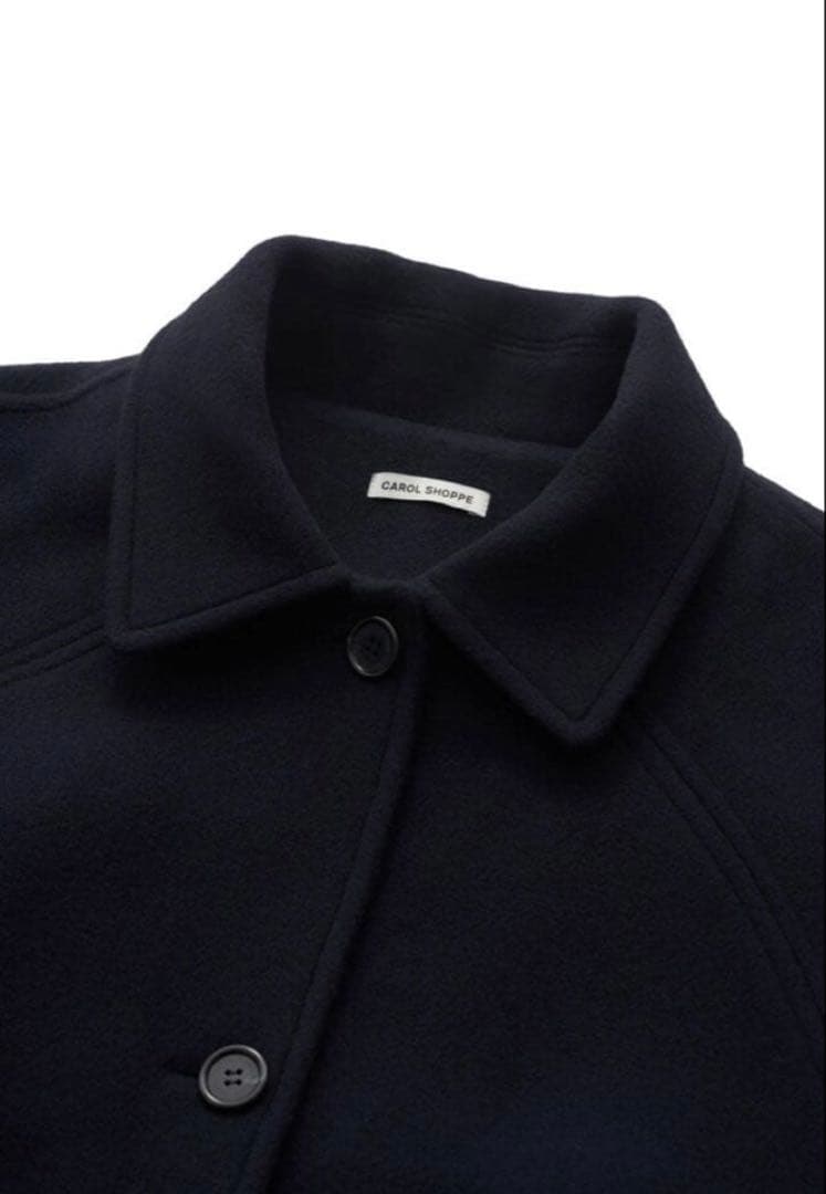 ジャケット・アウター CAROL SHOPPE GRANPA WOOL COAT NAVY