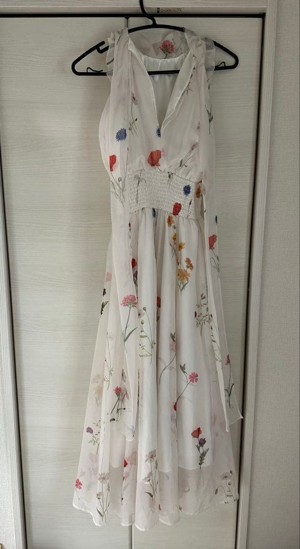 【SNIDEL】バックリボンシフォンワンピース