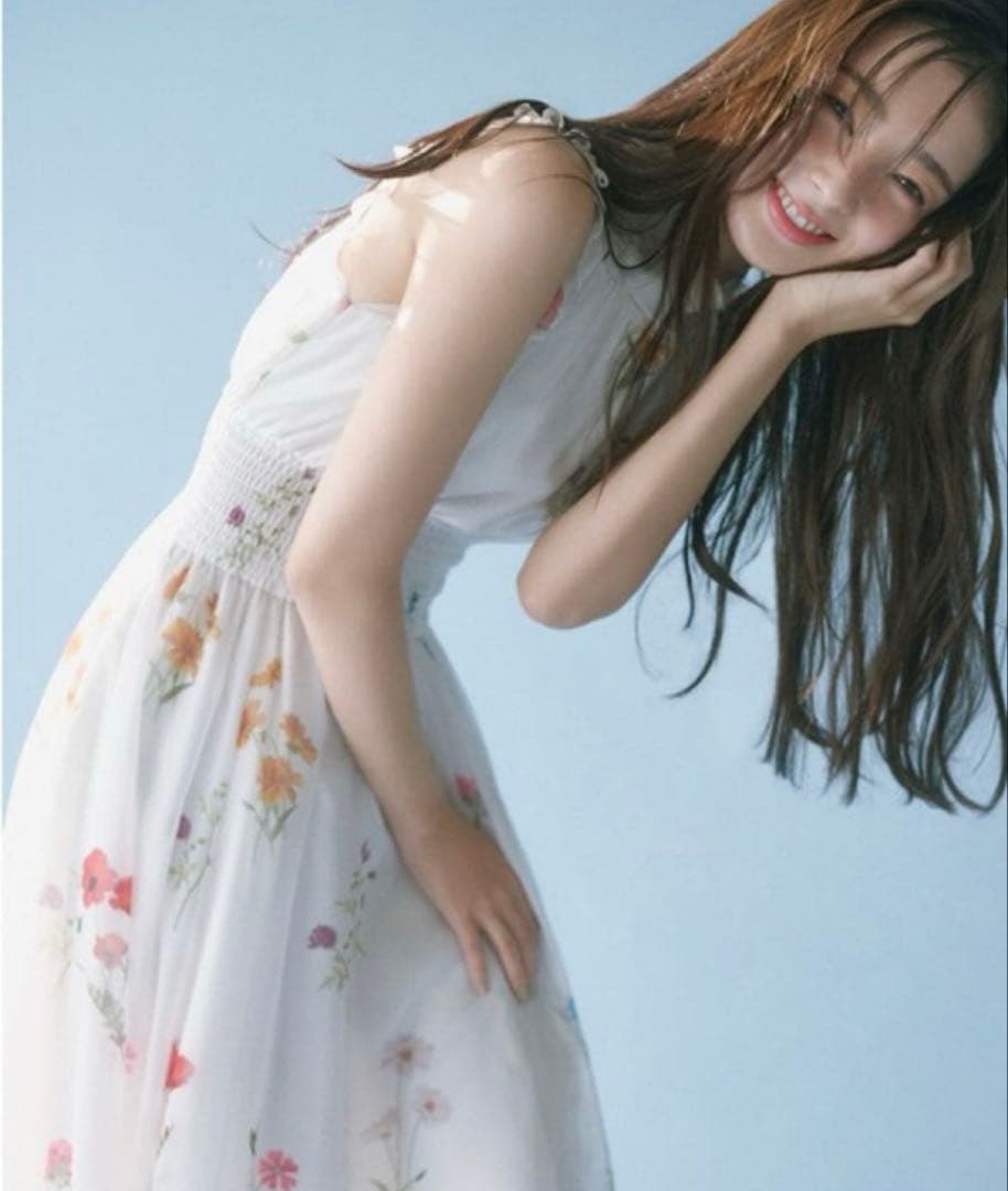 【SNIDEL】バックリボンシフォンワンピース