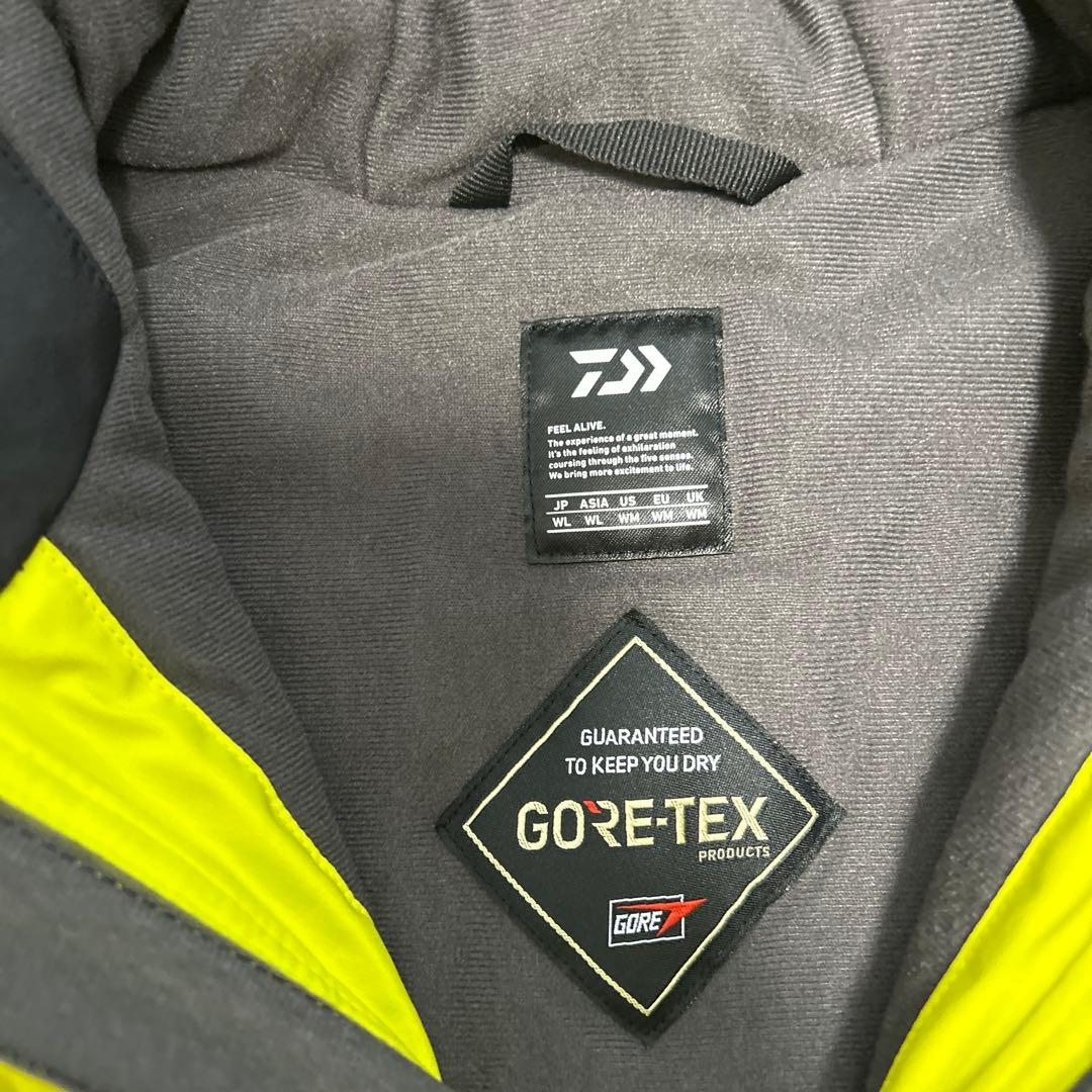 超美品レディースLサイズDaiwa GORE-TEX 防寒イエロー/グレー
