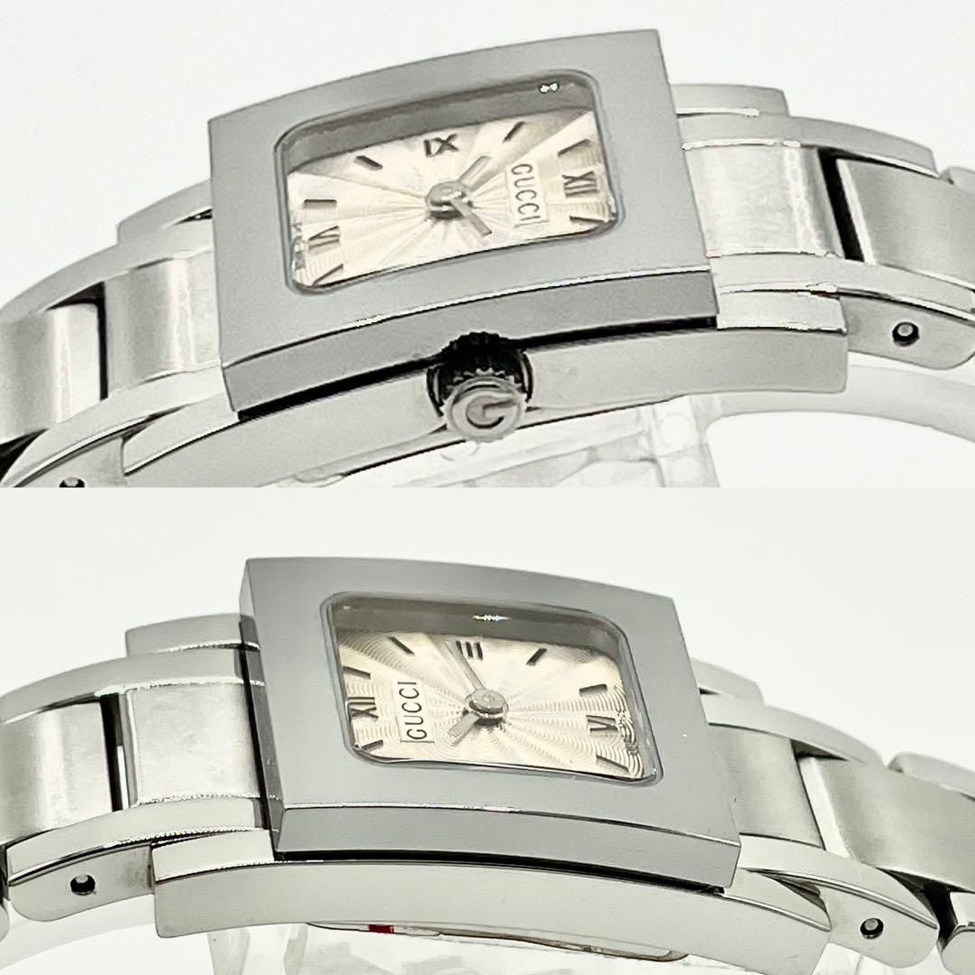 【稼働/新品電池】グッチ 7900P バングルウォッチ シルバー 防水 腕時計