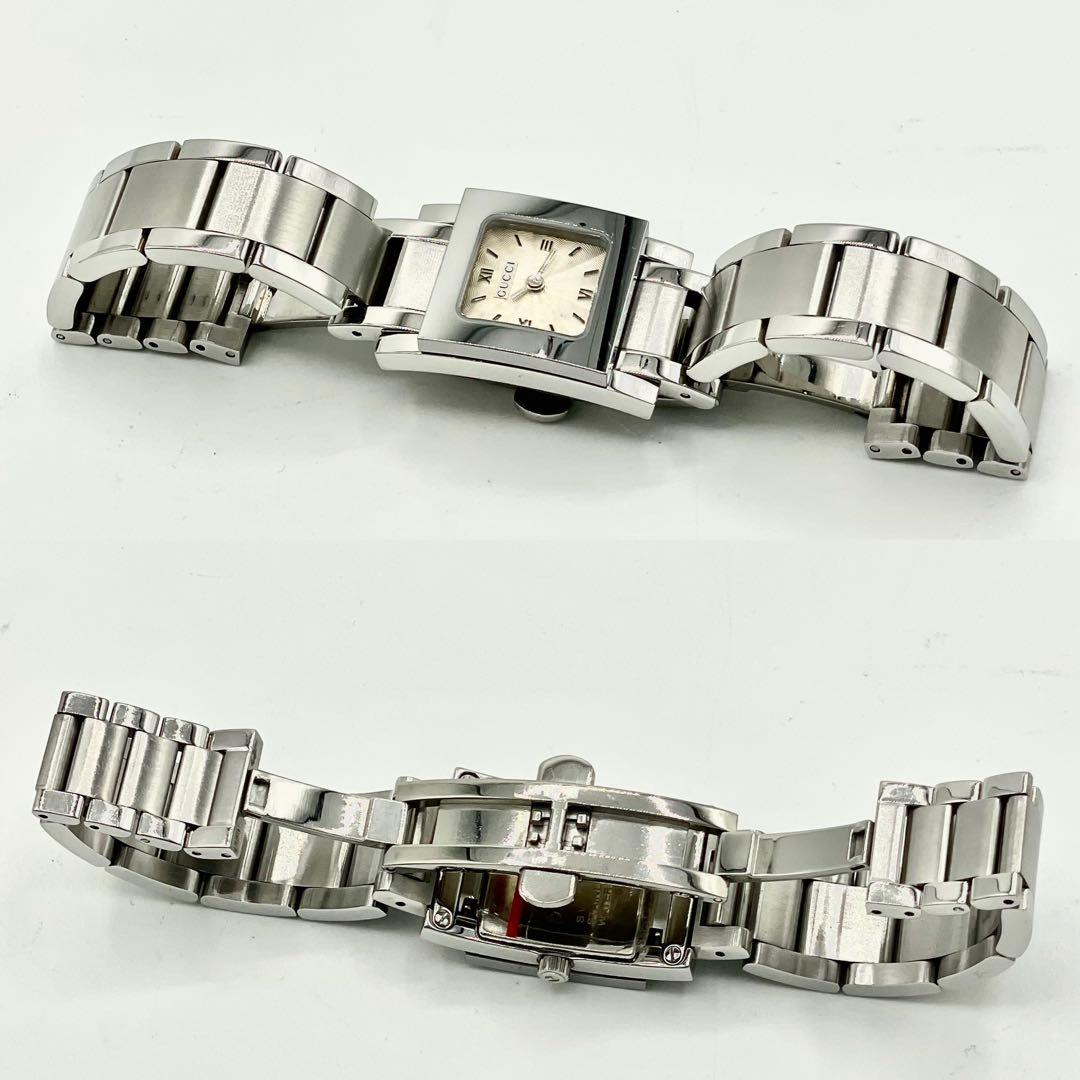 【稼働/新品電池】グッチ 7900P バングルウォッチ シルバー 防水 腕時計