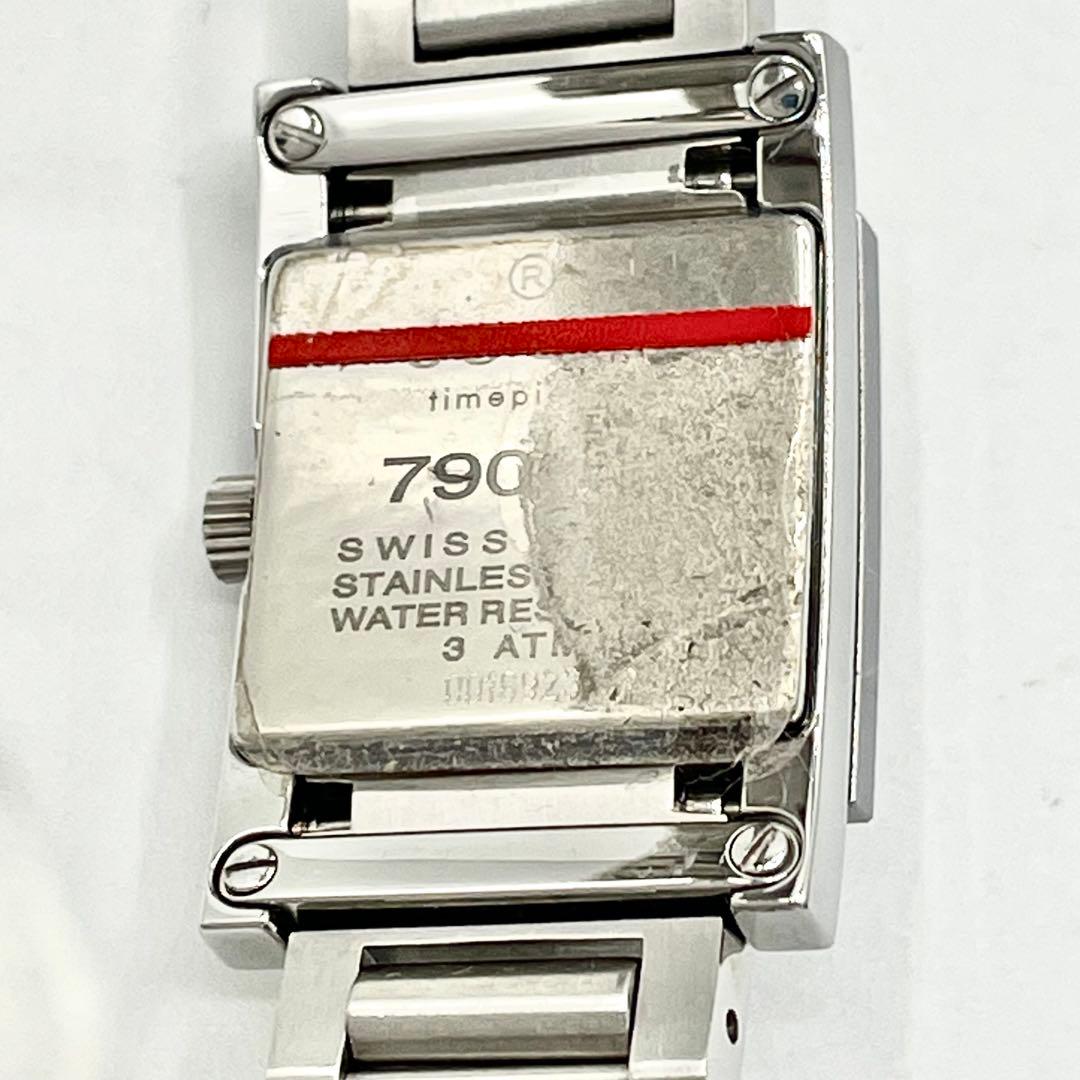 【稼働/新品電池】グッチ 7900P バングルウォッチ シルバー 防水 腕時計