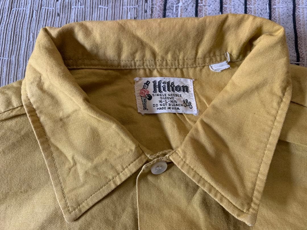 60s HILTON vtg ボーリングシャツ USA製 チェーンステッチ
