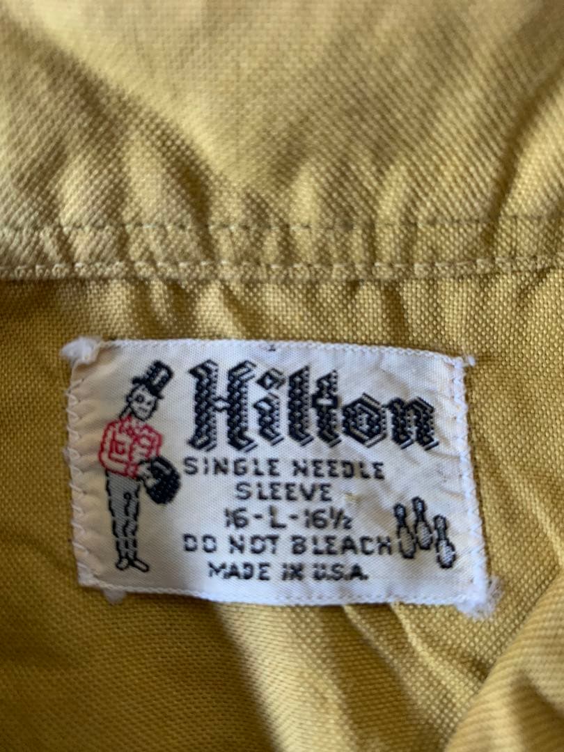 60s HILTON vtg ボーリングシャツ USA製 チェーンステッチ