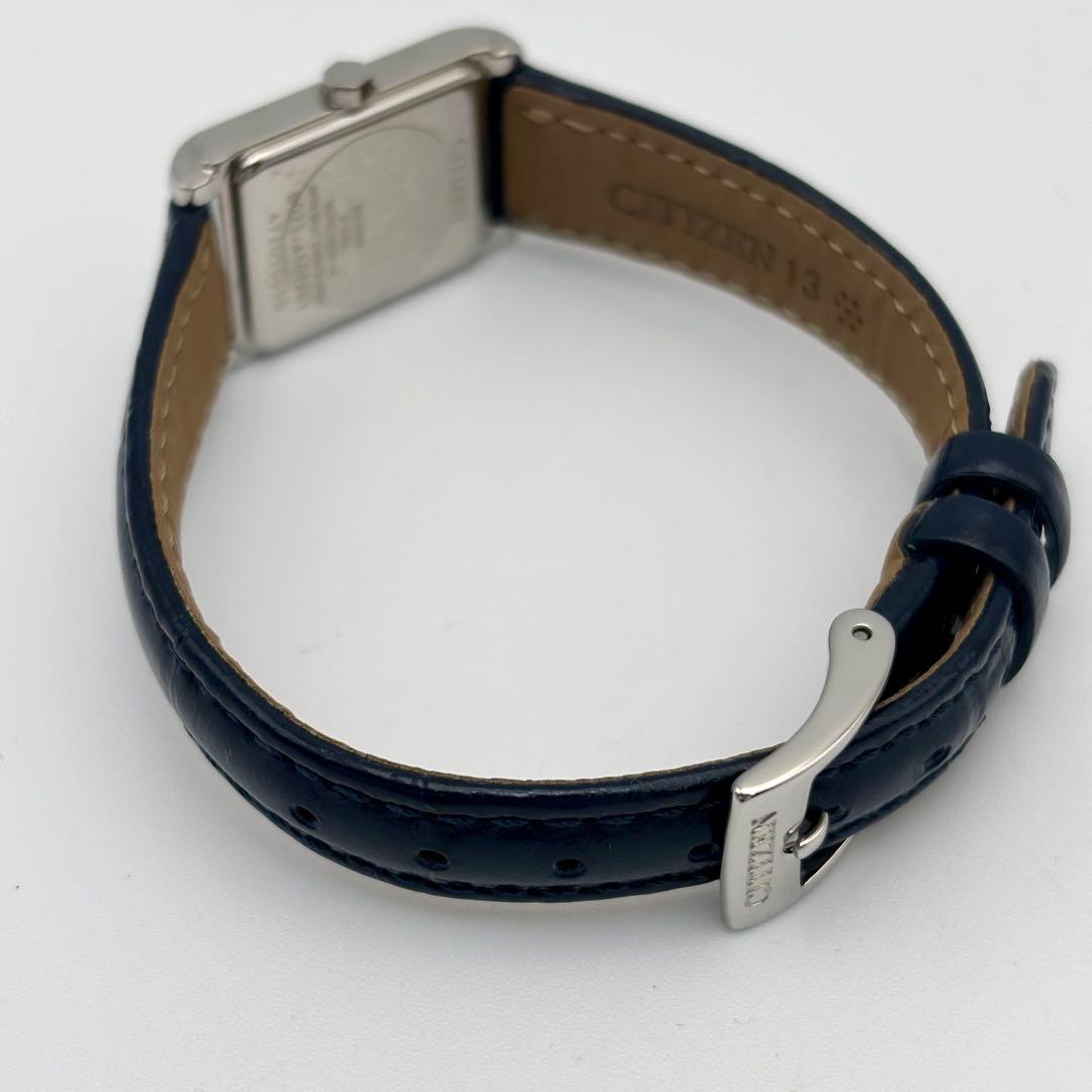 美品✨シチズン 8P ダイヤ レクタングルフェイス レディース 腕時計 ソーラー