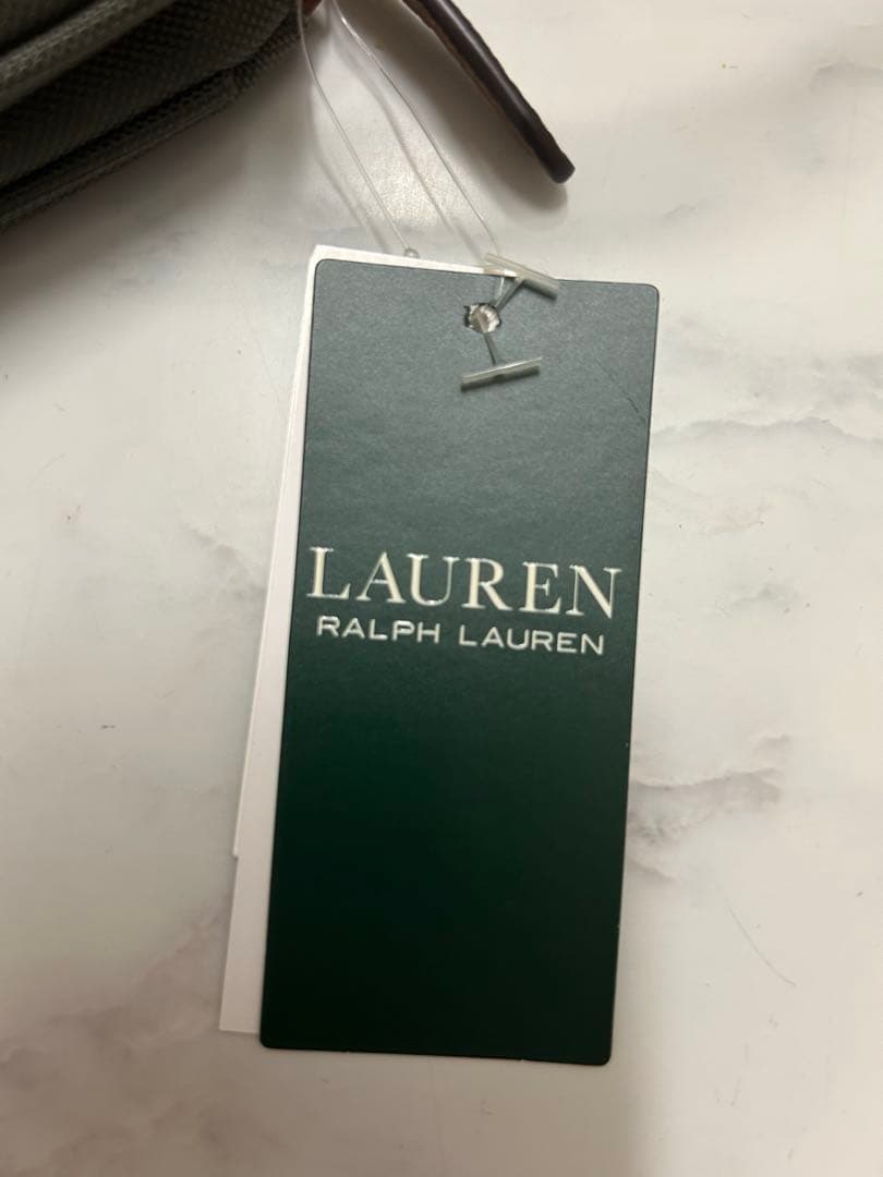 【新品・未使用】LAUREN ダークグリーンショルダーバッグ 中型