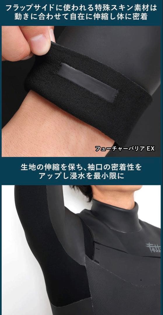 Hiroセミドライ５×３mm チェストジップ LBサイズ 試着のみ未使用