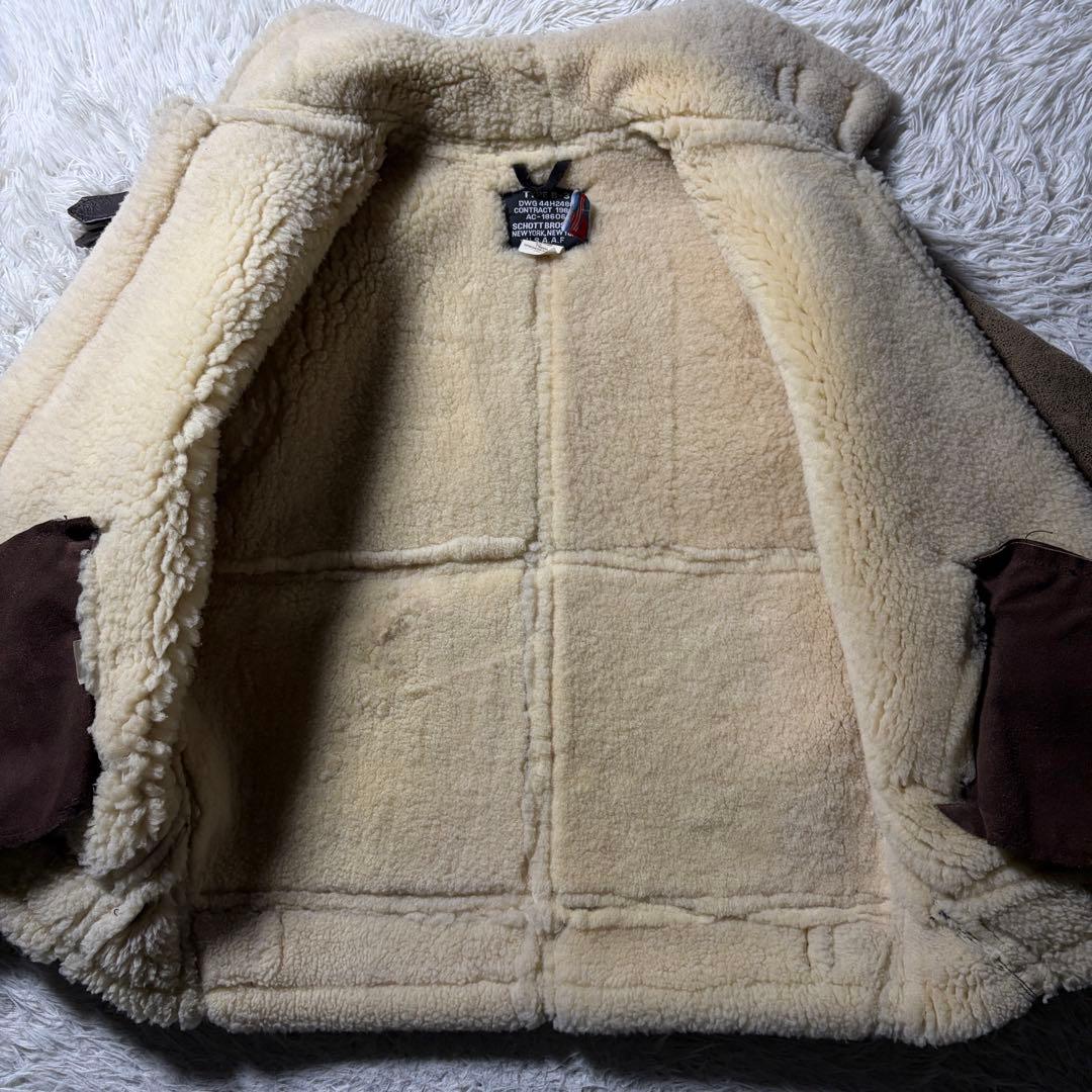 希少■schott B-3 フライトジャケット　羊革　ムートン　257S 38