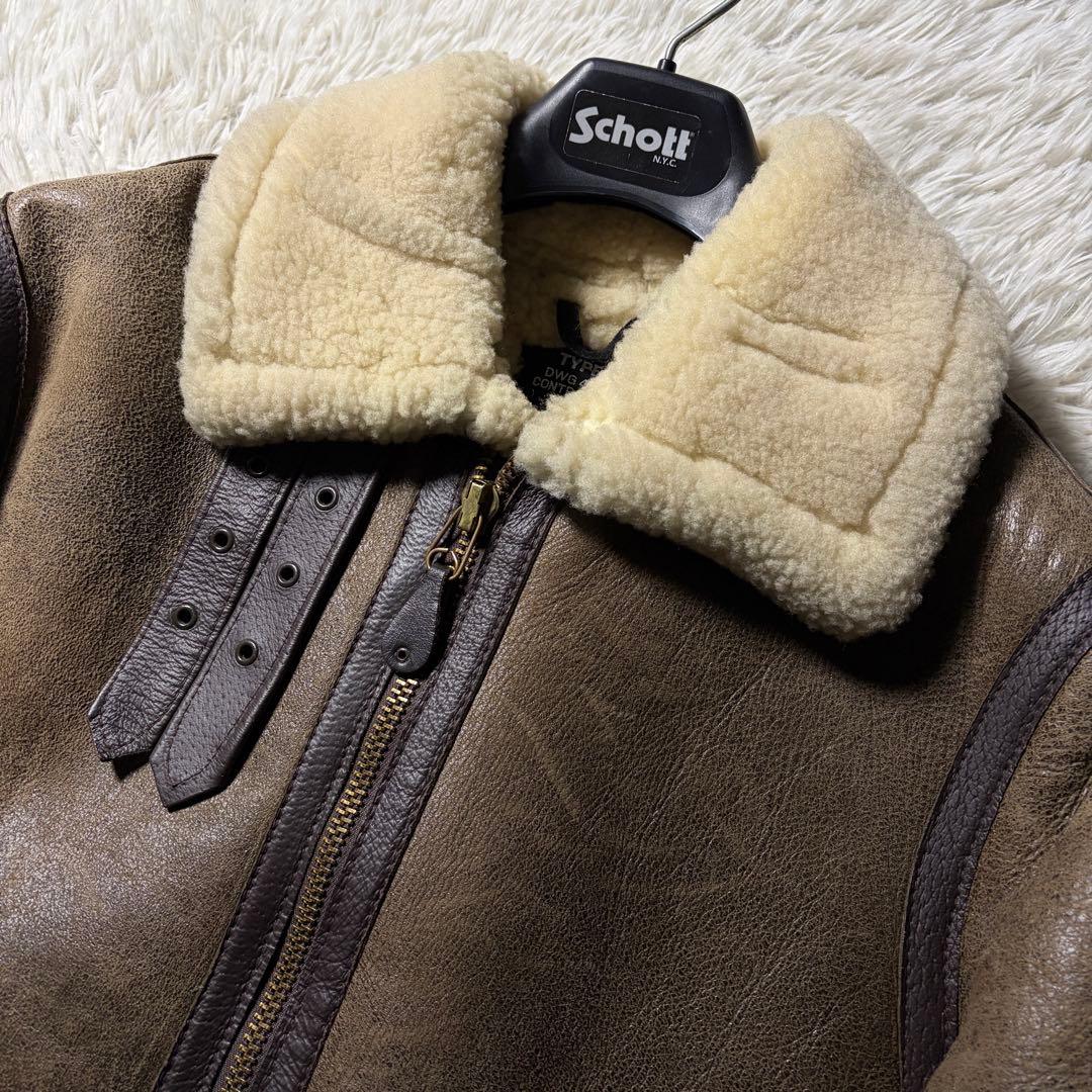 希少■schott B-3 フライトジャケット　羊革　ムートン　257S 38
