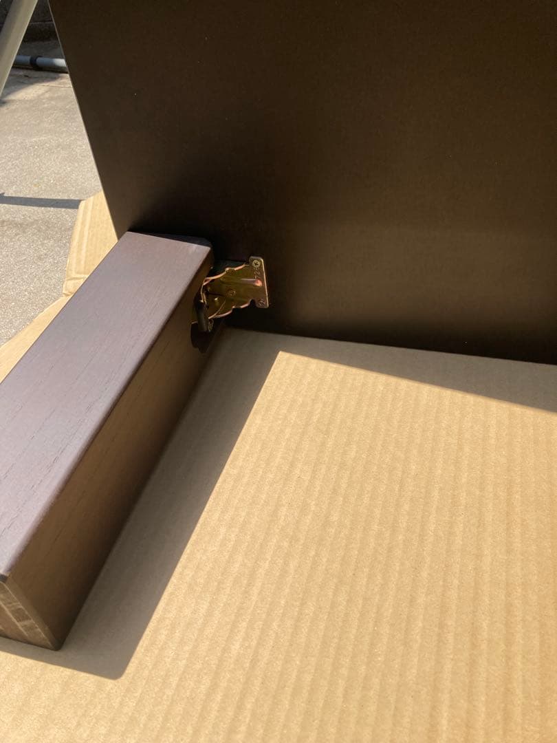 脚折式座卓　ダークブラウン　120×80×35