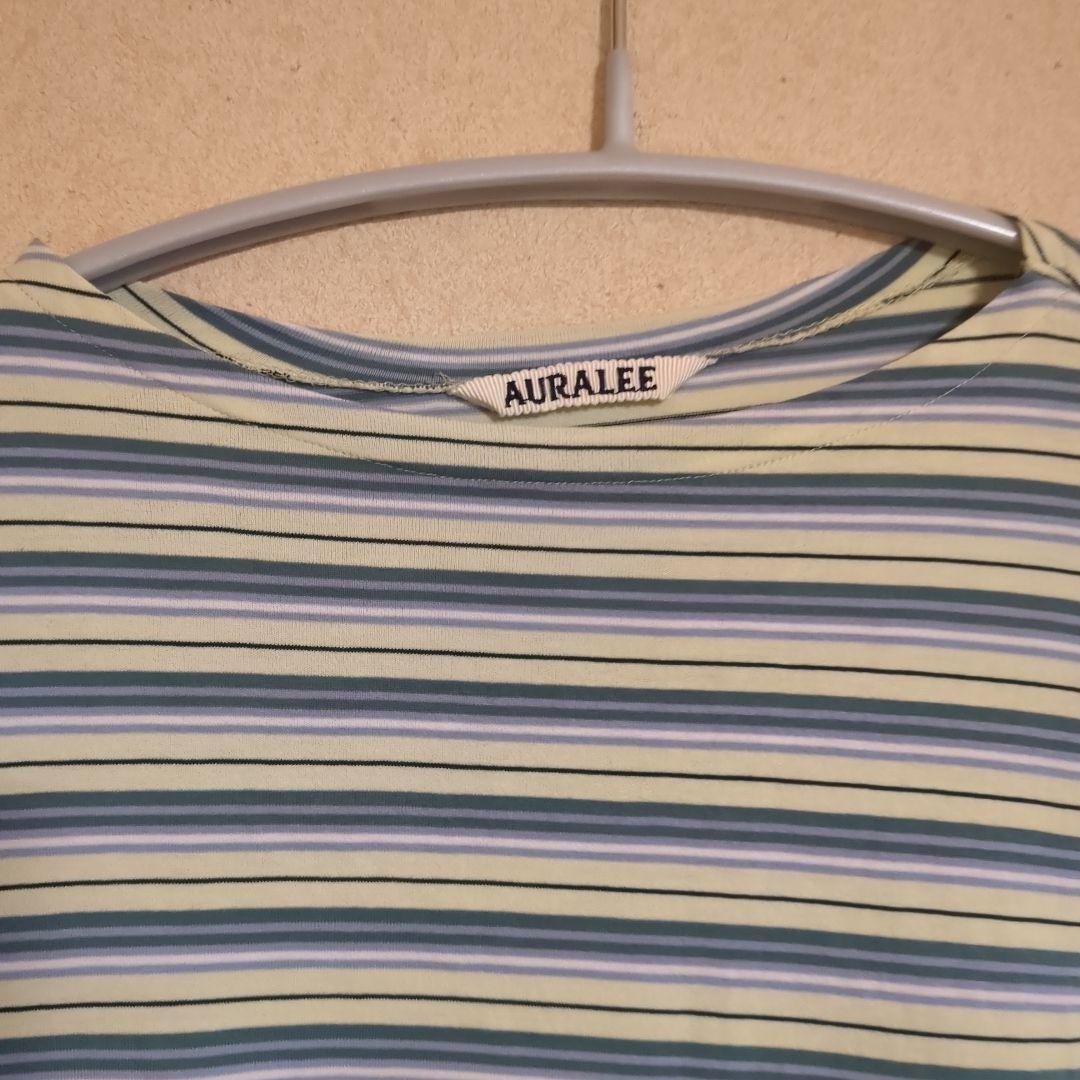 AURALEE　HARD TWIST COTTON BORDER TEE ４