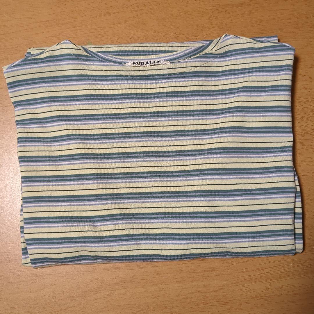 AURALEE　HARD TWIST COTTON BORDER TEE ４