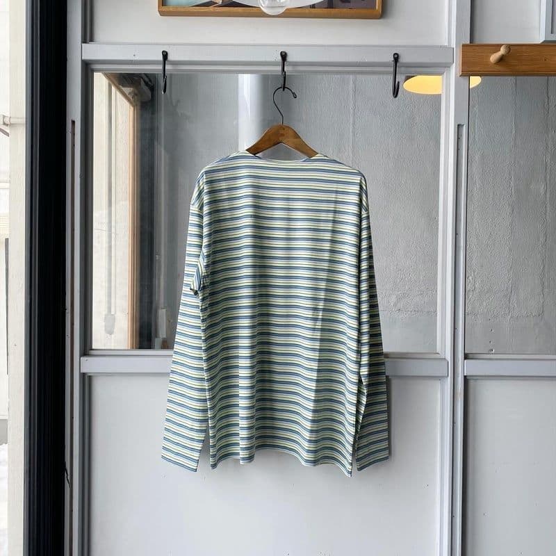 AURALEE　HARD TWIST COTTON BORDER TEE ４