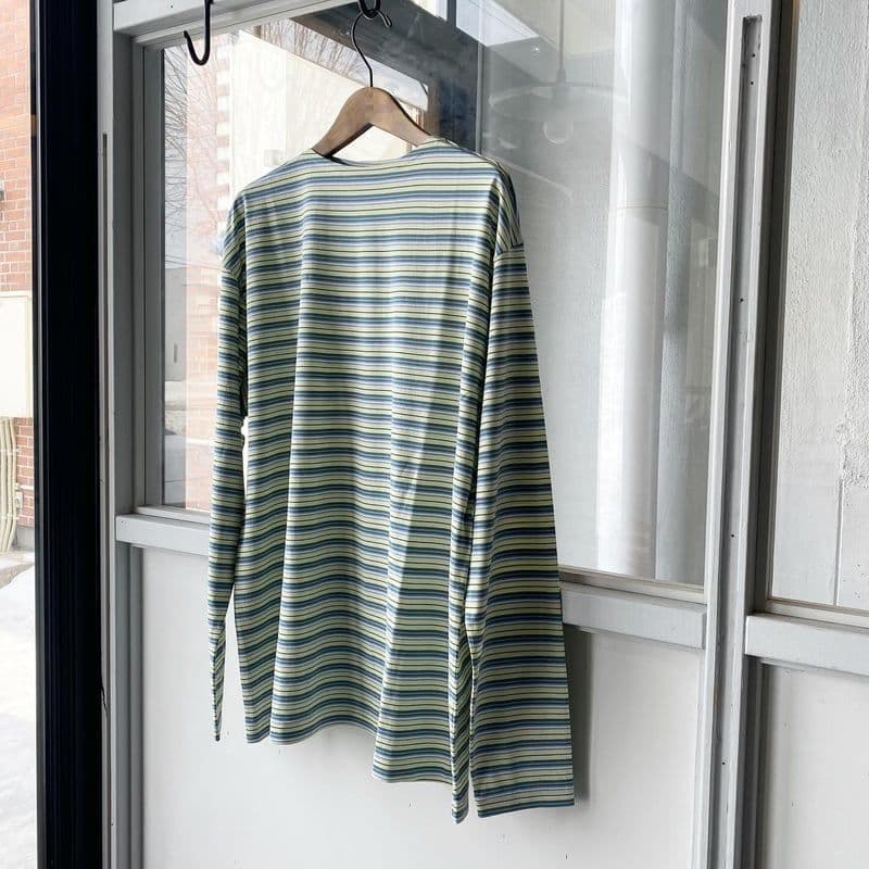 AURALEE　HARD TWIST COTTON BORDER TEE ４