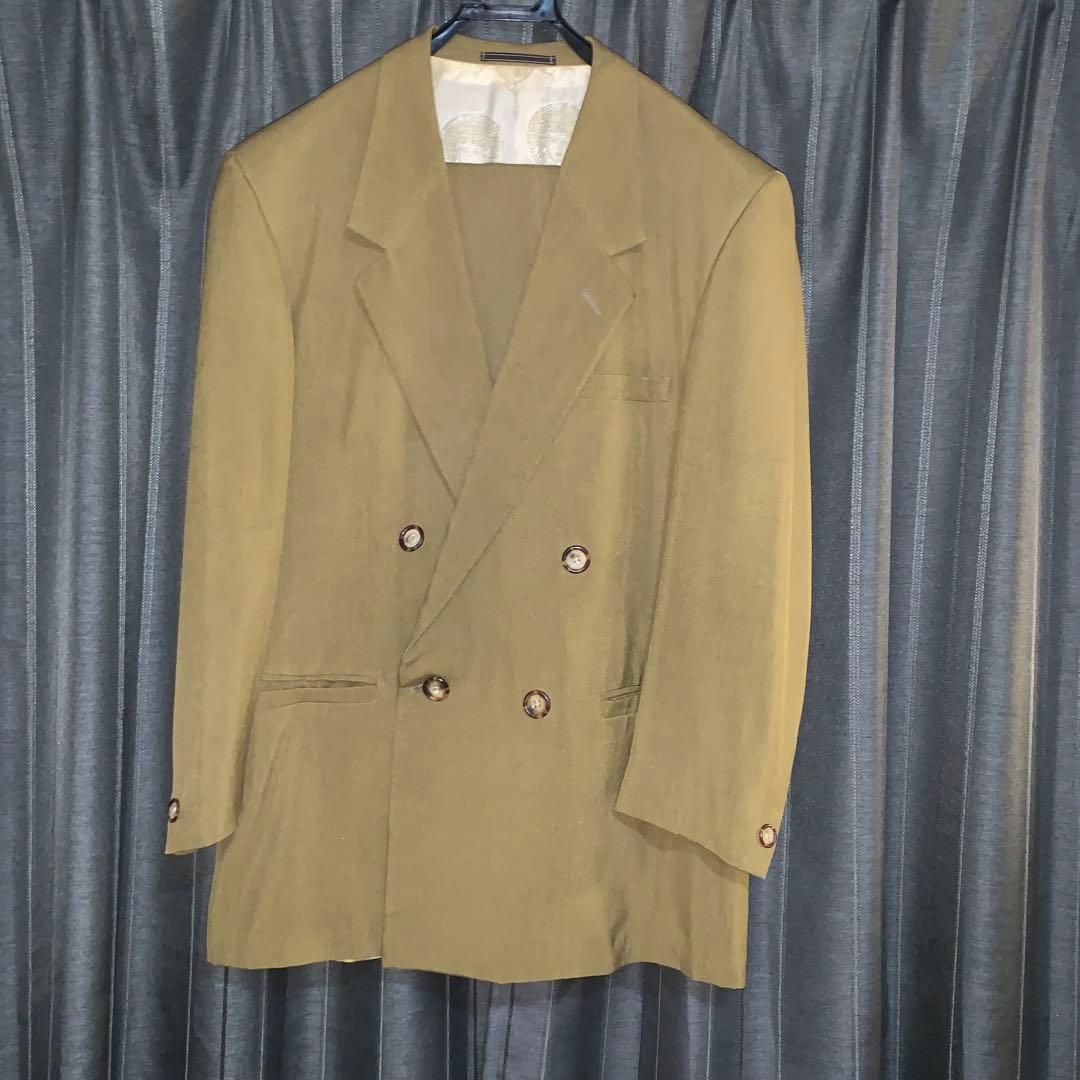 Gianni Versace メンズダブルスーツ　XL ダークブラウン