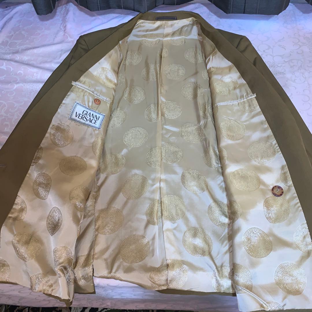 Gianni Versace メンズダブルスーツ　XL ダークブラウン