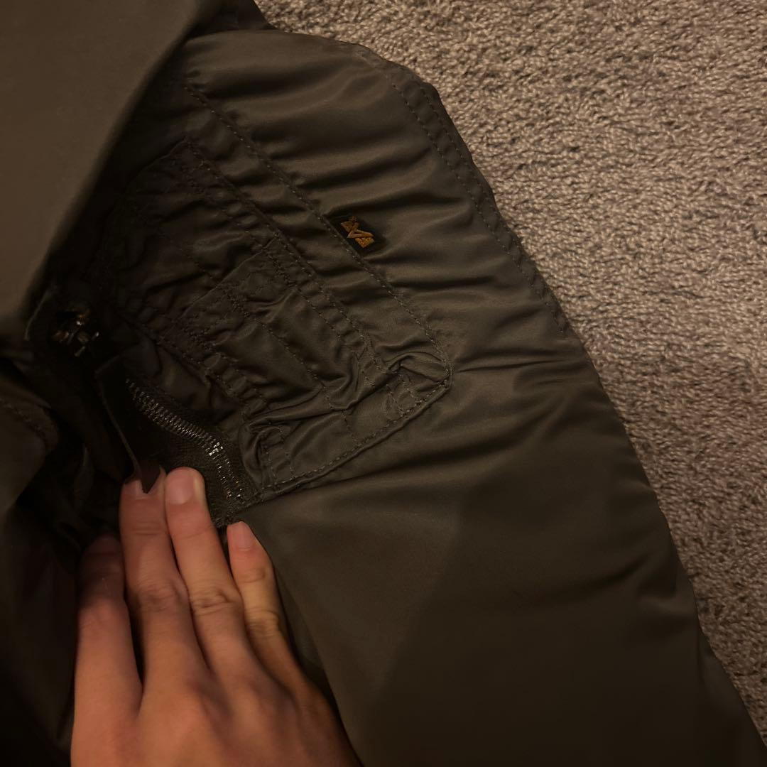 希少色グレーカーキALPHA INDUSTRIES N-2Bジャケット Lサイズ