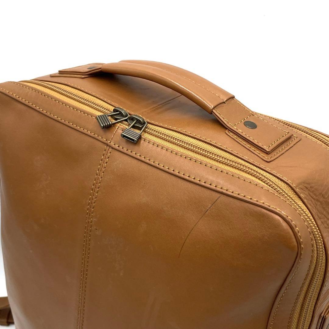 美品● マザーハウス ザダン リュック バックパック ブラウン レザー