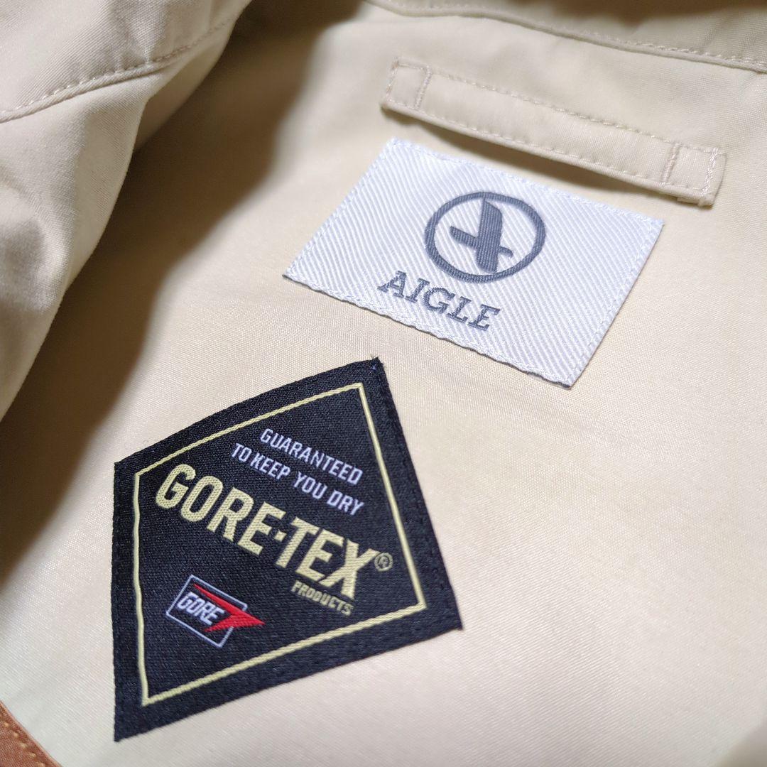 美品！AIGLE　ゴアテックス2wayトレンチコート　M　ベージュ　防水