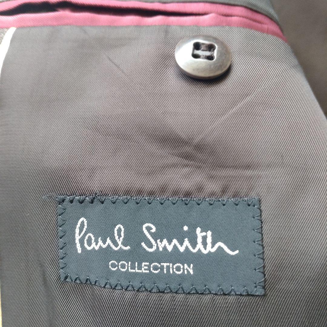 ポールスミスセットアップス―ツゼニアシルク混ブラウンストライプサイズL