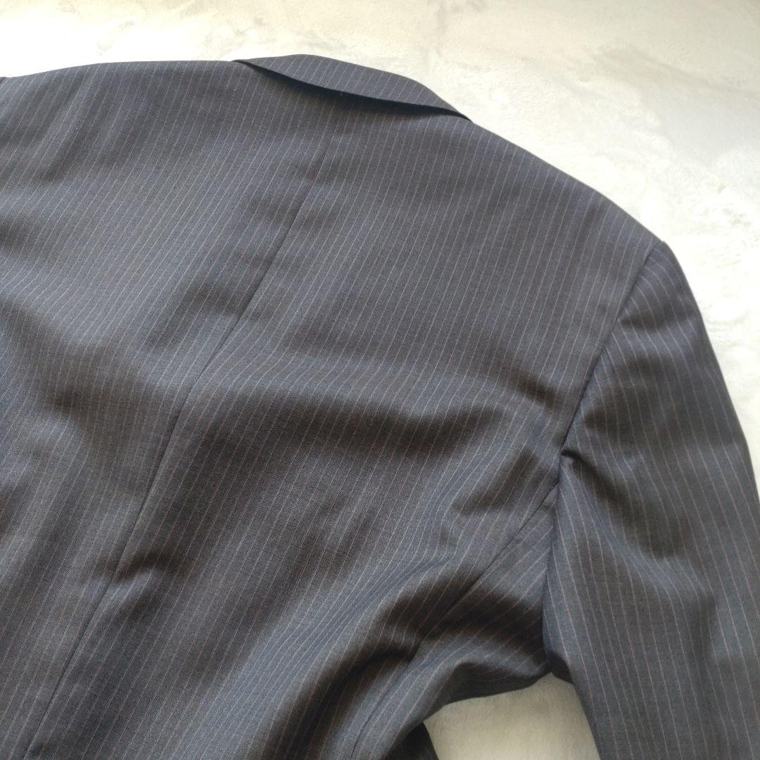 ポールスミスセットアップス―ツゼニアシルク混ブラウンストライプサイズL